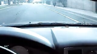 The sexy girl made a blowjob right in the car, it was worth it