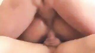 A blonde fucks with two guys while her husband is at home