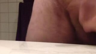 A portion of hot sperm was spilled on the table while working hard