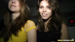 A group sex party in the nightclub is too much for one girl