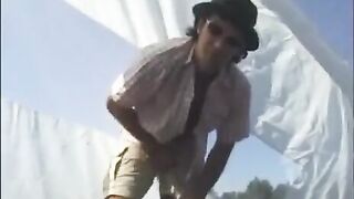 A short journey ends with sex in nature - A hot outdoor fuck scene
