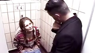 A little bit of sex in the toilet of the night club