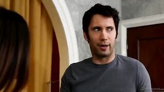A very nice massage turns into a full sex session with a brunette