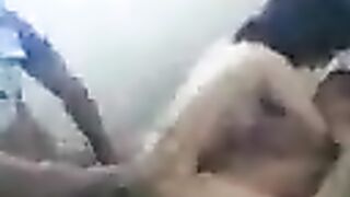 Young Asian beauty fucked by two cocks in intense threesome