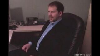 A hot girl from the sex agency has sex on the couch with a lonely guy