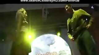 A hot girl is fucking in front of the audience at the club
