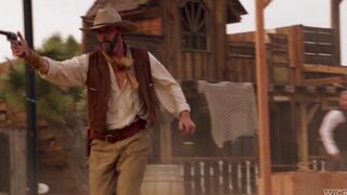 A cowgirl was punished for her husband’s sake with a pink clitoris