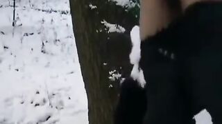 The guy is trying to freeze the girl’s dick and pussy in a unique way
