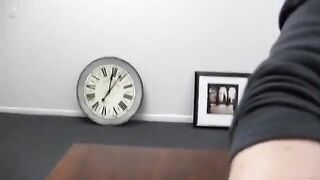 Girl with cancer at porn casting, she is desperate to fuck