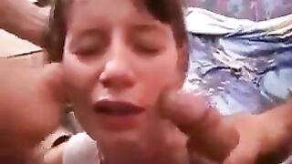 The juicy pussy of the beautiful Concha gets filled with sperm