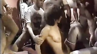 Let a young slut in a circle, she will thank you for it