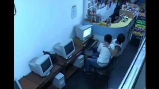 A sexy webcam show from an internet cafe episode