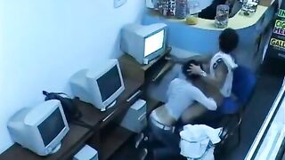A sexy webcam show from an internet cafe episode