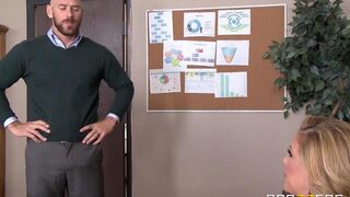 The pretty woman Cherie Deville fucked with her subordinate in the office