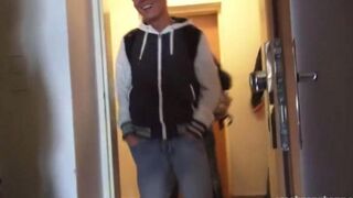 Czech student gets fucked by the whole class full of guys