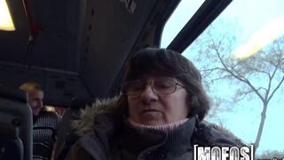 The girl got fucked right in the bus, and she liked it very much