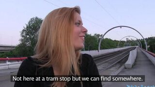 A hot blonde girl was picked up and fucked in the bushes of Karachi