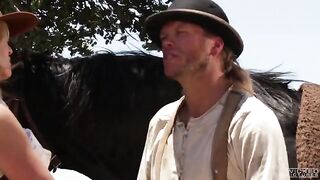 Chenel Preston gets her fake big tits covered with cum shot in 60fps
