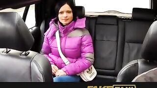 A hot girl was fucked by a taxi driver in his car