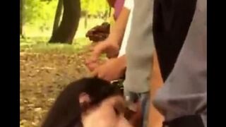 Four girls have been raped by a crowd right in the street