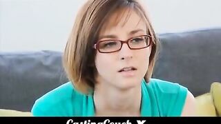 Girl gets fucked during her porn casting for sex movie