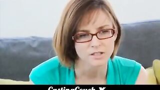 Girl gets fucked during her porn casting for sex movie