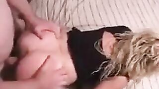 A beautiful woman was fucked at her home by a husband’s cock