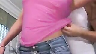 A girl with a nice conure got a piercing in her sweet pussy