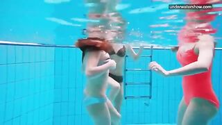 A hidden camera took pictures of naked girls in the pool, but they noticed it