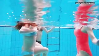 A hidden camera took pictures of naked girls in the pool, but they noticed it