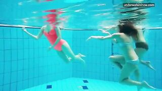 A hidden camera took pictures of naked girls in the pool, but they noticed it
