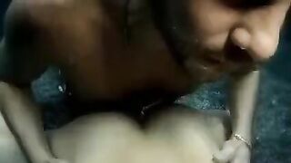 The beauty performed a blowjob right in the water and had sex with him