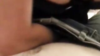 A husband shoots his sexy wife in corset trying on new stockings