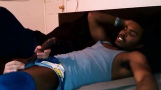 Black girl has sex with her white boyfriend on the bed