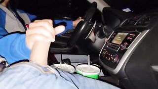 Pervert dude gets assistance from sexy step-sister on the highway