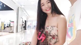 An appetizing random girl met a guy and fucked with him
