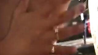 A man brought himself to orgasm with a jet-like finish