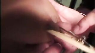 The girl was subjected to a brutal BDSM punishment for her big boobs