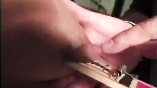 The girl was subjected to a brutal BDSM punishment for her big boobs