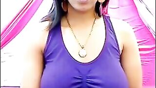 T-shirt not enough to cover her tits