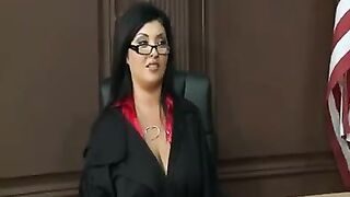 A hot mature lady in uniform with huge boobs is waiting for you