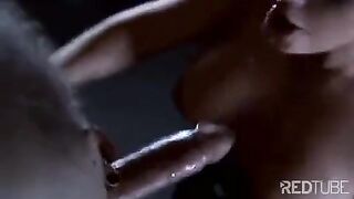 The related slave has the right to lick the woman’s pussy