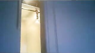 A wife in thongs chases the guys around the apartment