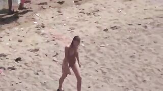 A couple enjoy each other without clothes on at sea