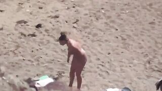 A couple enjoy each other without clothes on at sea