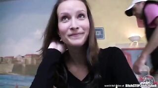 A girl agreed to have sex for money in the toilet of a garage