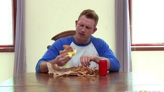 A husband forced his wife to fuck a cucumber, watching it all
