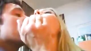 A blondie is not shy to have sex with a wealthy man in this steamy scene