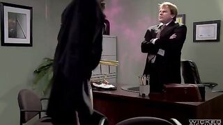 The boss himself fucked his employee on the table in the office