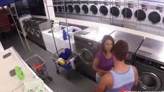 A lucky guy hooked Dillion Harper in the laundry, getting wild